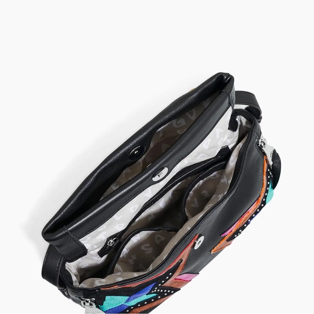 Aimee Kestenberg Black Crossbody with Multicolor Star & Moon Accents - Picture 6 of 9